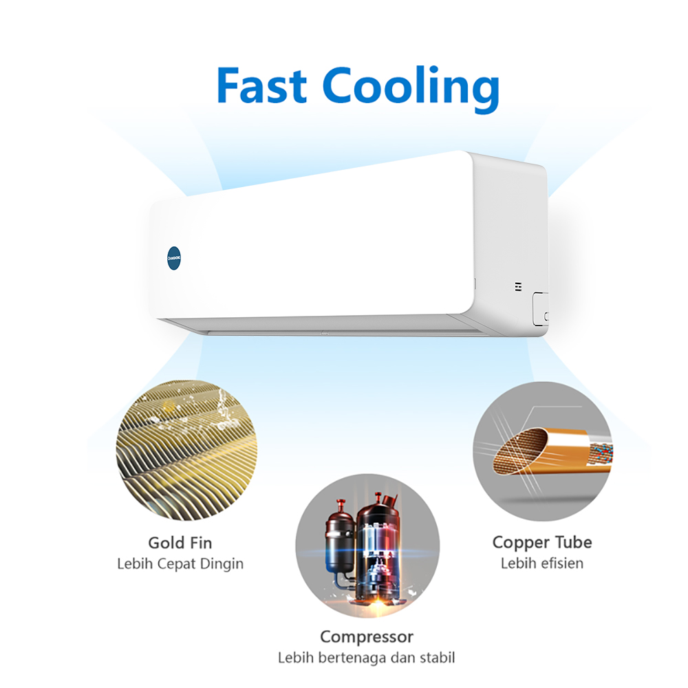 Changhong AC Wall Mounted Split Standard Gold Fin 2 PK - CSC-18NVB3